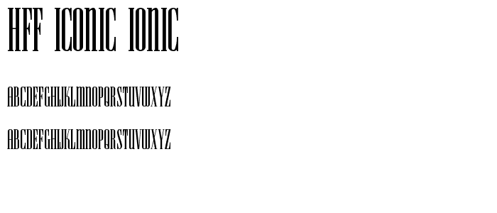 HFF Iconic Ionic font